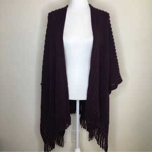 Lane Bryant Ribbed Shawl in Purple OS